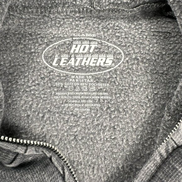 Hot Leathers Panama City Motorcycle Rally 2016 Fleece Jacket Gray Men’s Size XL - Picture 2 of 7